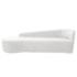 Kit Divã Recamier Orgânico França 180cm Lado Esquerdo e 2 Poltronas Amore Bouclé Branco