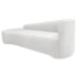 Kit Divã Recamier Orgânico França 180cm Lado Esquerdo e 2 Poltronas Amore Bouclé Branco