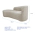 Kit Divã Recamier Orgânico França 180cm Lado Esquerdo e 2 Poltronas Amore Linho Bege