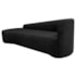 Kit Divã Recamier Orgânico França 180cm Lado Esquerdo e 2 Poltronas Amore Linho Preto