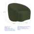 Kit Divã Recamier Orgânico França 180cm Lado Esquerdo e 2 Poltronas Amore Linho Verde