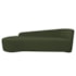 Kit Divã Recamier Orgânico França 180cm Lado Esquerdo e 2 Poltronas Amore Linho Verde