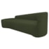 Kit Divã Recamier Orgânico França 180cm Lado Esquerdo e 2 Poltronas Amore Linho Verde