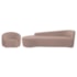 Kit Divã Recamier Orgânico França 180cm Lado Esquerdo e Poltrona Amore Linho Rosê