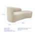 Kit Divã Recamier Orgânico França 200cm Lado Direito e 2 Poltronas Amore Bouclé Bege