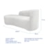 Kit Divã Recamier Orgânico França 200cm Lado Esquerdo e Poltrona Amore Bouclé Branco