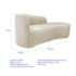 Kit Divã Recamier Orgânico França 220cm Lado Direito e 2 Poltronas Amore Bouclé Bege