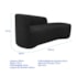 Kit Divã Recamier Orgânico França 220cm Lado Direito e 2 Poltronas Amore Bouclé Preto