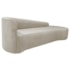 Kit Divã Recamier Orgânico França 220cm Lado Direito e 2 Poltronas Amore Linho Bege