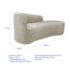 Kit Divã Recamier Orgânico França 220cm Lado Direito e Poltrona Amore Linho Bege