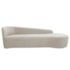 Kit Divã Recamier Orgânico França 220cm Lado Direito e Poltrona Amore Linho Bege