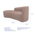 Kit Divã Recamier Orgânico França 220cm Lado Esquedo e 2 Poltronas Amore Linho Rosê