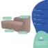Kit Divã Recamier Orgânico França 220cm Lado Esquedo e 2 Poltronas Amore Linho Rosê
