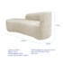 Kit Divã Recamier Orgânico França 220cm Lado Esquerdo e 2 Poltronas Amore Bouclé Bege