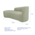 Kit Divã Recamier Orgânico França 220cm Lado Esquerdo e 2 Poltronas Amore Bouclé Verde Oliva