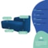 Kit Divã Recamier Orgânico França 220cm Lado Esquerdo e 2 Poltronas Amore Linho Azul Royal
