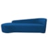 Kit Divã Recamier Orgânico França 220cm Lado Esquerdo e 2 Poltronas Amore Linho Azul Royal