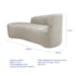 Kit Divã Recamier Orgânico França 220cm Lado Esquerdo e 2 Poltronas Amore Linho Bege