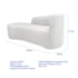 Kit Divã Recamier Orgânico França 220cm Lado Esquerdo e Poltrona Amore Bouclé Branco