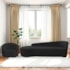 Kit Divã Recamier Orgânico França 220cm Lado Esquerdo e Poltrona Amore Bouclé Preto