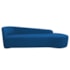 Kit Divã Recamier Orgânico França 250cm Lado Direito e 2 Poltronas Amore Linho Azul Royal