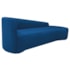 Kit Divã Recamier Orgânico França 250cm Lado Direito e 2 Poltronas Amore Linho Azul Royal