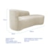 Kit Divã Recamier Orgânico França 250cm Lado Direito e Poltrona Amore Bouclé Bege