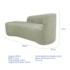 Kit Divã Recamier Orgânico França 250cm Lado Esquerdo e 2 Poltronas Amore Bouclé Verde Oliva