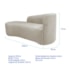 Kit Divã Recamier Orgânico França 250cm Lado Esquerdo e 2 Poltronas Amore Linho Bege