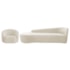 Kit Divã Recamier Orgânico França 250cm Lado Esquerdo e Poltrona Amore Bouclé Bege