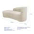 Kit Divã Recamier Orgânico França 250cm Lado Esquerdo e Poltrona Amore Bouclé Bege