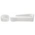 Kit Divã Recamier Orgânico França 250cm Lado Esquerdo e Poltrona Amore Bouclé Branco