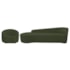 Kit Divã Recamier Orgânico França 250cm Lado Esquerdo e Poltrona Amore Linho Verde