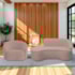 Kit Divã Recamier Orgânico Marrocos 160cm Lado Esquerdo e 1 Poltronas Amore Linho Rose