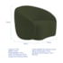Kit Divã Recamier Orgânico Marrocos 160cm Lado Esquerdo e 2 Poltronas Amore Linho Verde