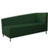 Kit Diva Recamier Valéria 140cm Lado Esquerdo e 02 Poltronas Dandara Suede Verde - Amarena Móveis