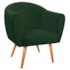 Kit Diva Recamier Valéria 140cm Lado Esquerdo e 02 Poltronas Dandara Suede Verde - Amarena Móveis