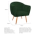 Kit Diva Recamier Valéria 140cm Lado Esquerdo e 02 Poltronas Dandara Suede Verde - Amarena Móveis