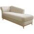 Kit Diva Recamier Vanessa 140cm Lado Direito e 02 Poltronas Laura Linho Bege - Amarena Móveis