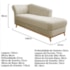 Kit Diva Recamier Vanessa 140cm Lado Direito e 02 Poltronas Laura Linho Bege - Amarena Móveis