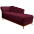 Kit Diva Recamier Vanessa 160cm Lado Direito e 01 Poltrona Laura Suede Bordo