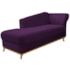 Kit Diva Recamier Vanessa 160cm Lado Esquerdo e 01 Poltrona Laura Suede Roxo