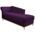 Kit Diva Recamier Vanessa 185cm Lado Direito e 01 Poltrona Laura Suede Roxo