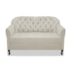 Kit Namoradeira Recamier Sofá mais 02 Poltrona Julia Pés Luís Xv Com Botonê Quarto Sala de Estar Recepção Corano Bege - AM Decor