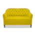 Kit Namoradeira Recamier Sofá mais 02 Poltrona Julia Pés Luís Xv Com Botonê Quarto Sala de Estar Recepção Suede Amarelo - AM Decor