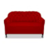 Kit Namoradeira Recamier Sofá mais 02 Poltrona Julia Pés Luís Xv Com Botonê Quarto Sala de Estar Recepção Suede Vermelho - AM Decor