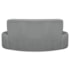 Kit Recamier Curvo Amsterdã 120cm e 2 Poltronas Amore Luxo Bouclê Cinza