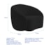 Kit Recamier Curvo Amsterdã 120cm e 2 Poltronas Amore Luxo Bouclê Preto
