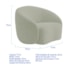 Kit Recamier Curvo Amsterdã 120cm e 2 Poltronas Amore Luxo Bouclê Verde Oliva