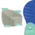Kit Recamier Curvo Amsterdã 120cm e 2 Poltronas Amore Luxo Bouclê Verde Oliva